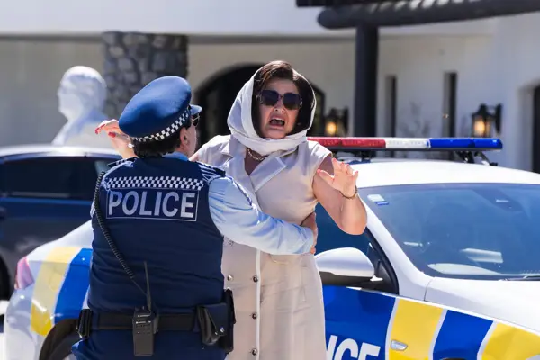 Sky NZ Originals Small Town Scandal, Aunty Janine (Jodie Dorday)